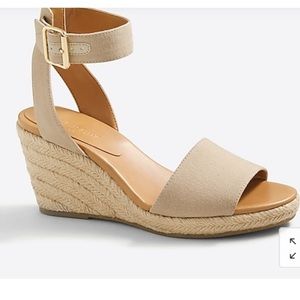Mint Condition J Crew Strappy Canvas Wedge